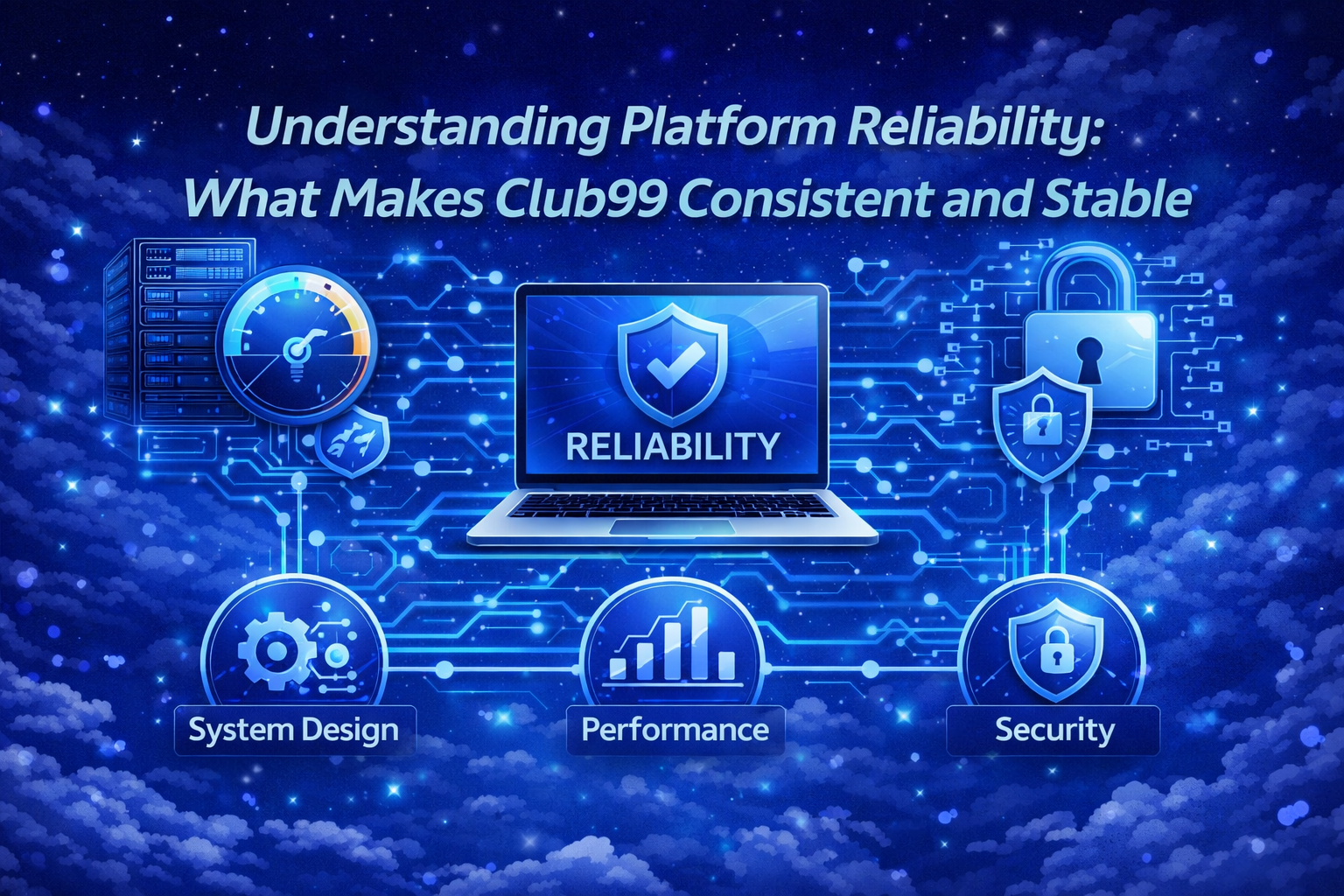 Reliable network design in blue tones